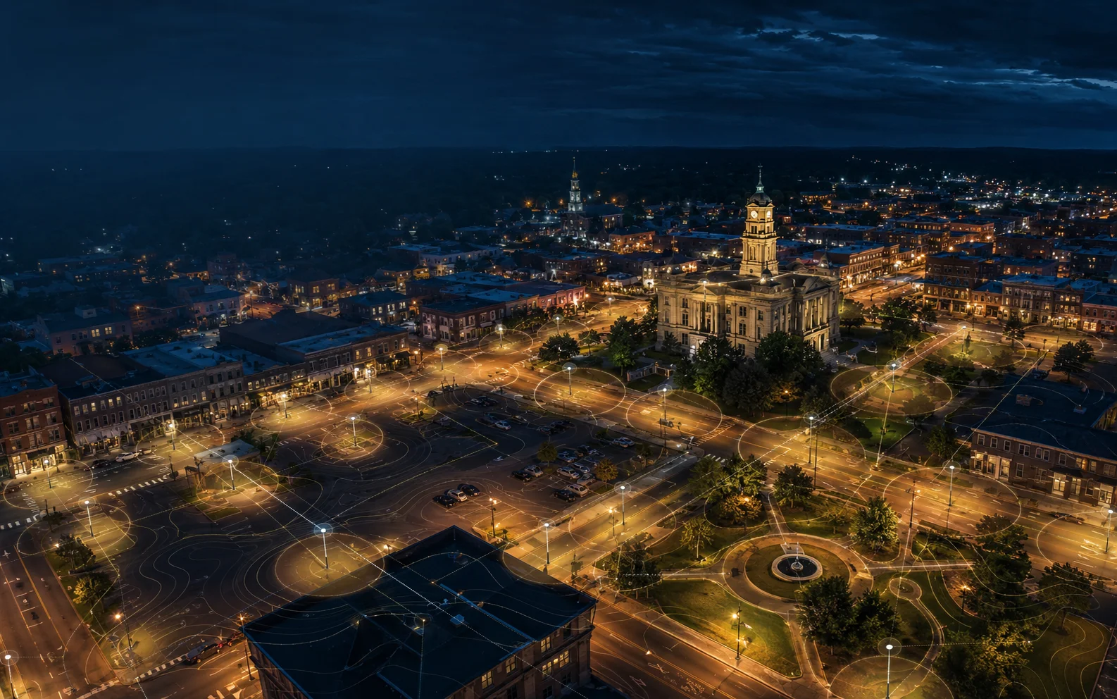 A defensible, build-ready lighting plan for 130 downtown properties